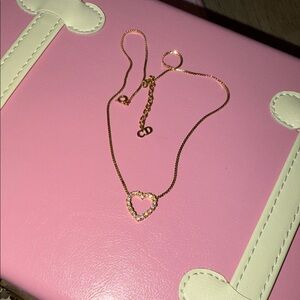🩷Christian Dior Gold Heart Pendant Necklace